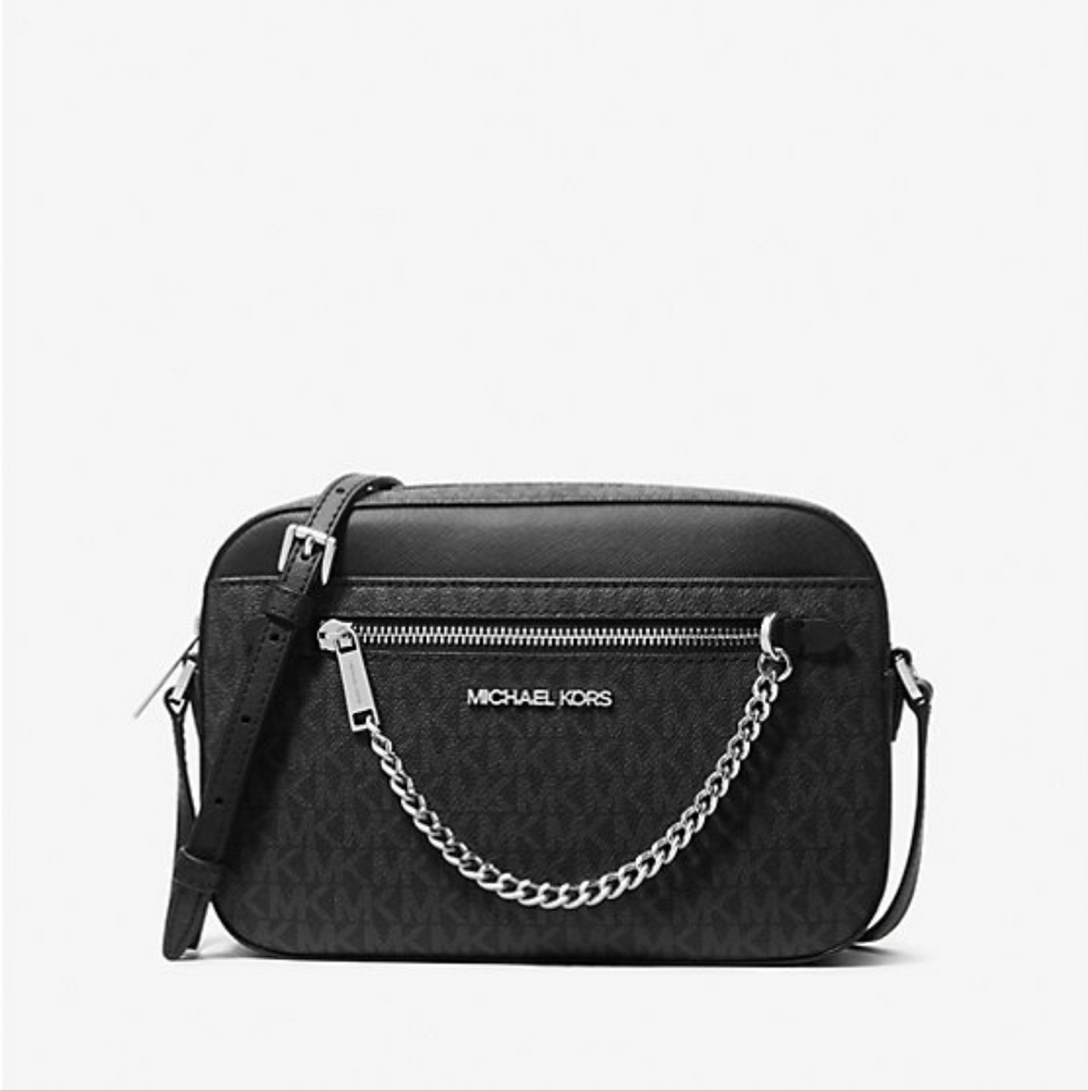 Michael Kors Black Large Logo Crossbody Bag
